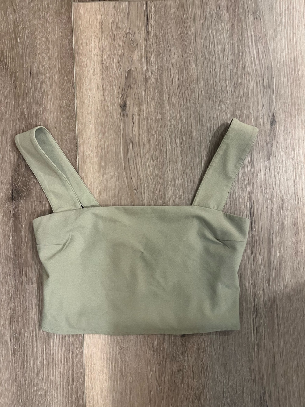 Abercrombie & Fitch Sage Green Cropped Tank Top